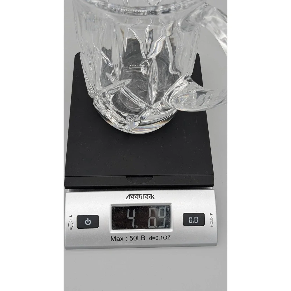 Crystal Pitcher Gorham Lady Anne 32 Ounce Full Lead Made‎ In Czech Republic